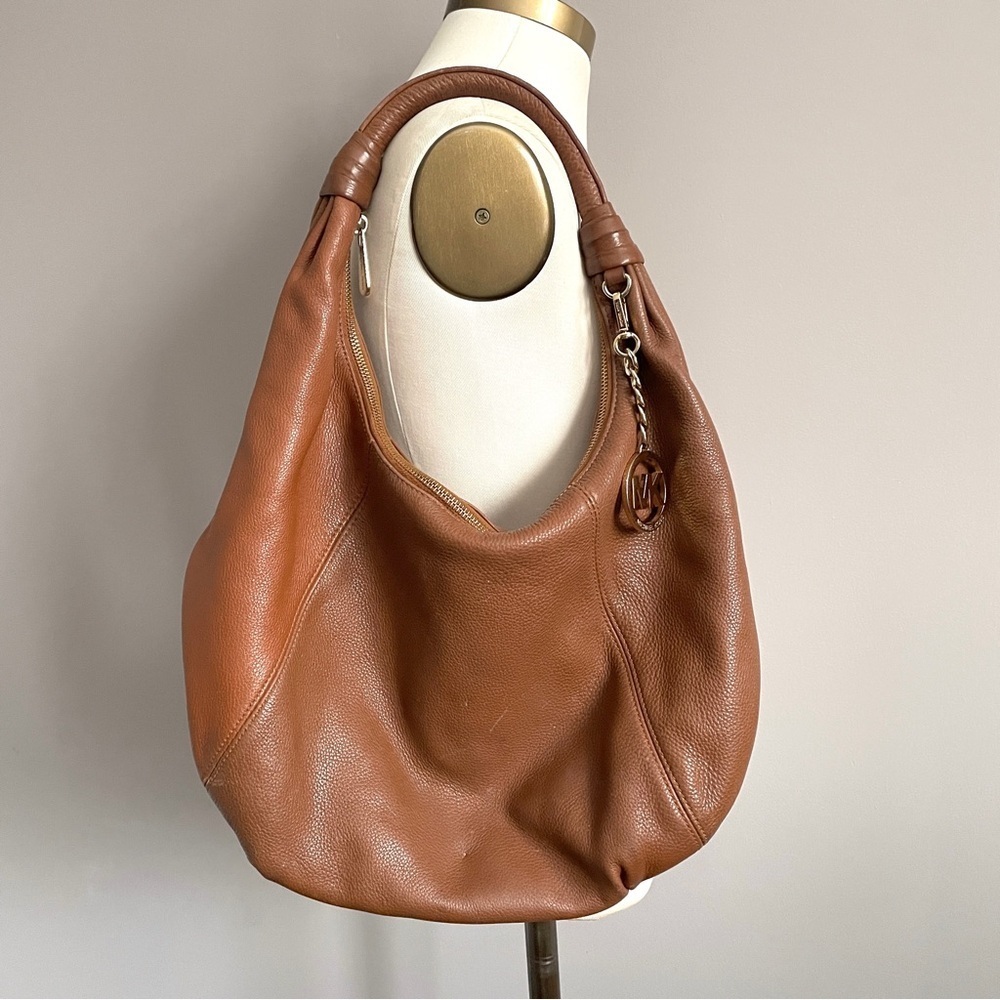 Michael Kors Brown Leather Hobo Shoulder Bag - M/L - Picture 8 of 9